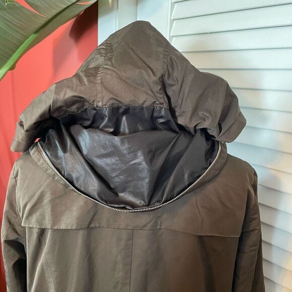 ZARA BASIC | olive green utility jacket with removable hood S - Picture 7 of 16